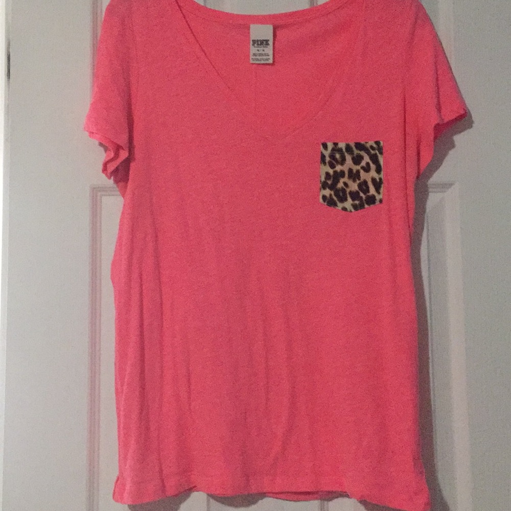 PINK, hot pink tee